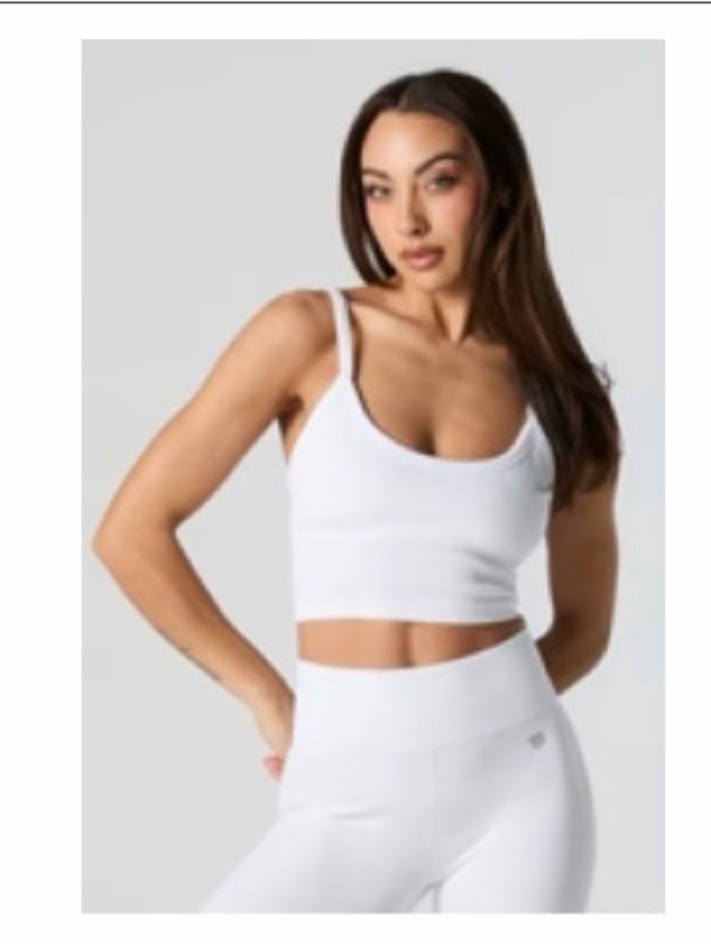 5/$25 - FOREVER 21 White Ribbed Bra Crop Top
